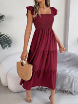Yessa - Elegantes Stufen-Kleid – Rot (Fast ausverkauft)