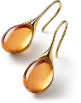 Kristall-Ohrringe in Gold und Silber – Orange