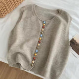 DIE MARIBEL | STRICKWESTE MIT FARBTASTEN – Aprikose