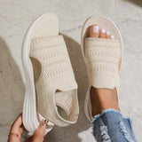 Nuvia™ Plateau-Sandalen Mit Ajour-Obermaterial Und Seitlicher Öffnung – Beige