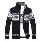 Jacob | Zip-Up Vintage Cardigan – Marineblau