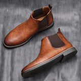 Herren Stiefel | Seitlicher Einstieg mit geschlossener Form – Braun