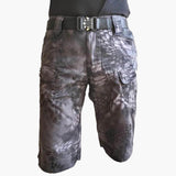 Outdoor-Shorts für Herren mit Multifunktionstaschen und Gürtel – Python-Tarnung