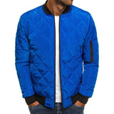 Jacob™ - Baumwolljacke mit Diamantmuster – Blau