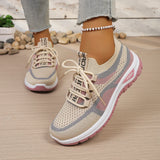 Movelle™ Sneaker mit Extrem Leichtem Tragegefühl und Atmungsaktivem Komfort – Beige mit Rosa