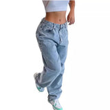 Modische Baggy Jeans für Damen | Lässig – Blau
