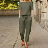 Charlotte - Outfit Set mit Kurzarm – Grün
