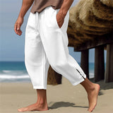 Erich – Bequeme Leinenhose Mit Elastischem Bund Für Den Sommer – Weiß