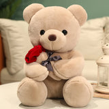 Teddyroos™️ | Liebesknuddel 2024 | Teddy mit Rose 🌹 – Braun
