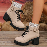 Victoria Urban™ Stiefel mit Eleganter Schnürung und britischem Design – Khaki