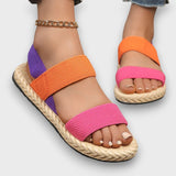 Yva – Farbspiel-Sandalen für den Alltag – Orange