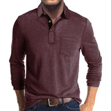 Jörg™ | Herren Langarmshirt in Unifarbe – Dunkelrot