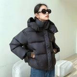 Wilda - dick gesteppte winterjacke – Schwarz