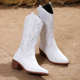 Noelle | Fußgewölbestütze Orthopädisch Cowboy-Stiefel – Weiß