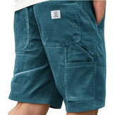 Lucas - Veredelte Cargoshorts – Pfauen-Grün