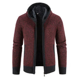 Julian | Vintage Cardigan mit Reißverschluss – Weinrot