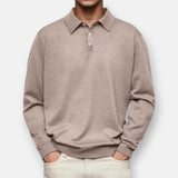 Aiden™ | Langarm-Polo – Khaki