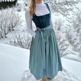 Damen Elegante Jahrgang Oktoberfest Dirndl Kleid – Marineblau