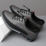 Milan™ Premium-Ledersneaker mit Schnellverschluss-System – Grau