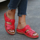 Amelia - Offene Freizeit Sandalen – Rot