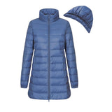 Damen Winter Daunen Jacke | Mit Kapuze – Blau