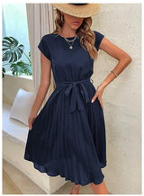 Farrah | Schönes plissiertes Kleid – Blau