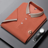Angan – Elegantes Zweifarbiges Polohemd – Oranje