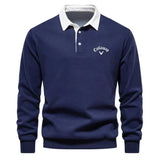 Aron | Golf Polo Pullover – Marineblau