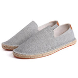 Arden™ Unisex Espadrille Beige – Bequeme Leinenslipper mit Handgenähter Juteschnur – Grau