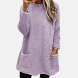 Dinna™ -  Mittellanges Shirt Pullover – Hellviolett