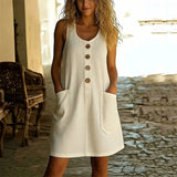 Livora™ Kleid Mit Eleganten Knöpfen Und Fronttaschen – Khaki