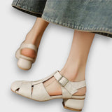 Meloria – Elegante Ledersandale – Creme