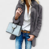 Luna – Warme und flauschige Winterjacke – Grau