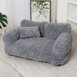 Modern Haus™ Haustierbett im Sofa-Design mit Premium-Design und Kuscheligem Komfort – Hellgrau