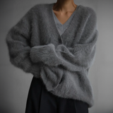 Gisela | Luxus Cardigan – Sterling Grau