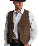 Herren Trachtenhemd | Geknöpftes Vest – Braun