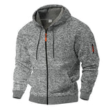 Jesson – Stilvolle Fleece-Kapuzenjacke – Grau