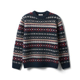 Sebastian | Vintage Isländischer Pullover – Marineblau