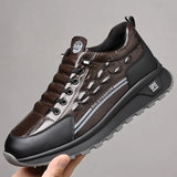 Krokodil™-Tennisschuhe aus hochwertigem Leder mit intelligenter Dämpfung / Robuste Eleganz für den Alltag! – Braun
