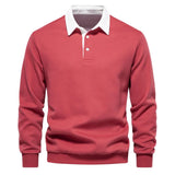 Bjoern – klassisches polo mit langen armeln – Rosa