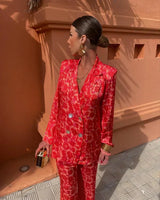 Kelly  | Komplettes Chic-Blazer – Rot