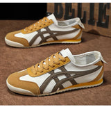 Armin | Geometrische Sommer-Sneaker für Damen & Herren – Braun Gelb