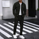 Dominus Elite™ Set mit Moderner Jacke und Slim-Fit-Hose – Schwarz