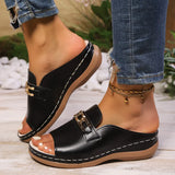 Nivelle™-Sandale im Mule-Design mit Eleganten Metallakzenten – Schwarz