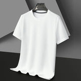 Herren Texturiert Kurzarm T-Shirt | Rundhals – Weiß