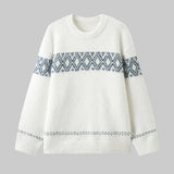 William | Vintage Isländischer Pullover – Weiß