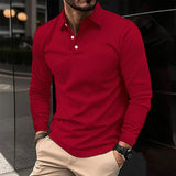 Ralph | Lässiges Langarm-Polo – Rot