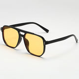 Unisex Vintage Sonnenbrille | Quadratisches Design – Gelb