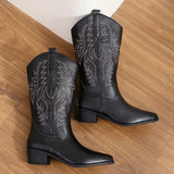 Noelle | Fußgewölbestütze Orthopädisch Cowboy-Stiefel – Schwarz