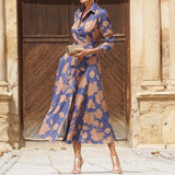 Élise | Elegantes langärmeliges Kleid – Violett